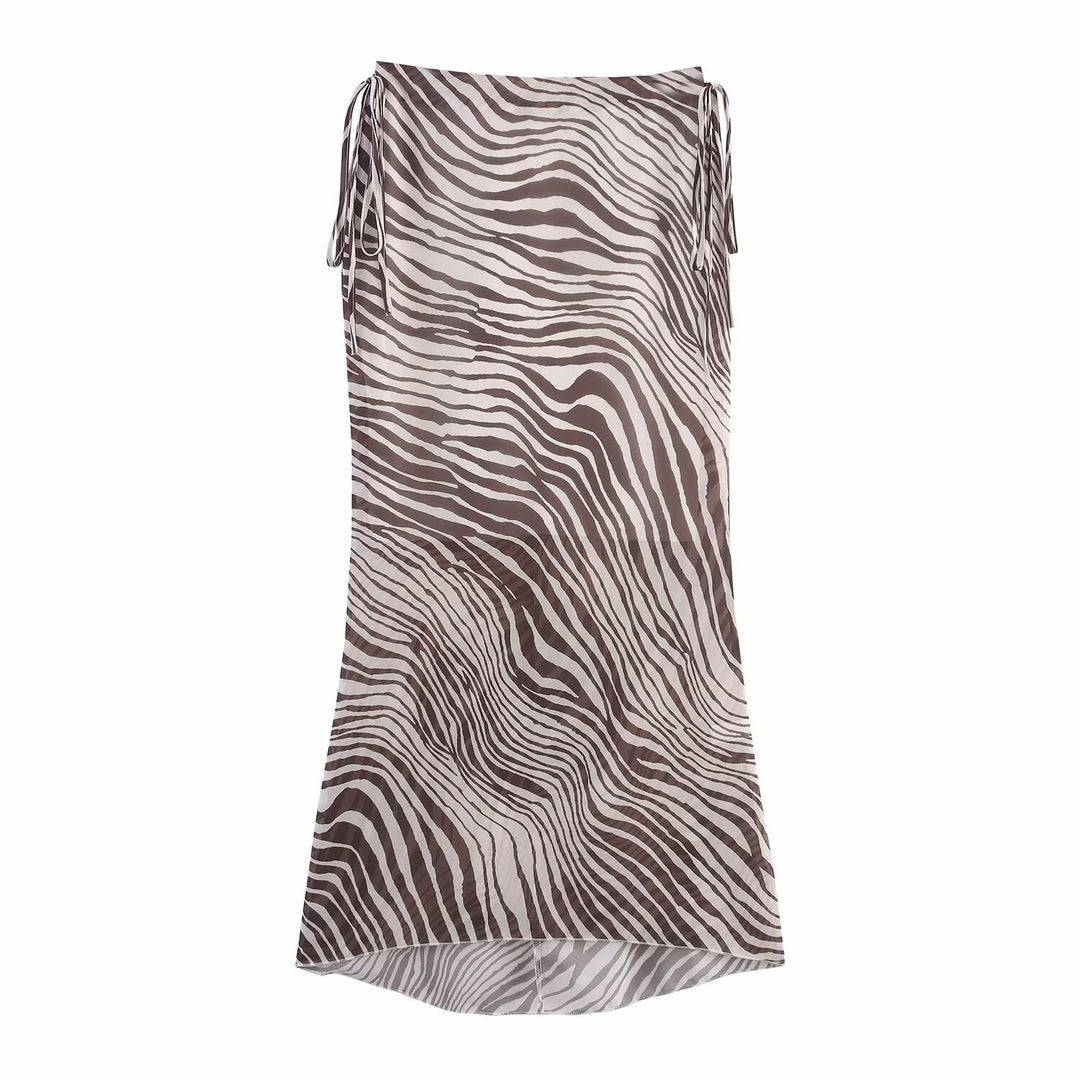 Femme Lagdelt Zebra-Print Haltertop Stilla