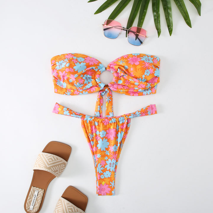 Femme Chic Cut-Out Bandeau Bikini Set Stilla