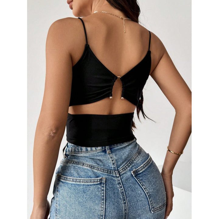 Damen Figurbetontes Spaghetti-Top mit leichtem Stretch Skovae