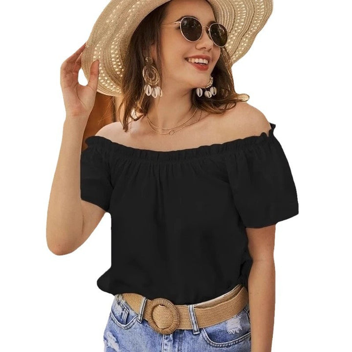 Dame Off-Shoulder Ruffleskjorte Stilla