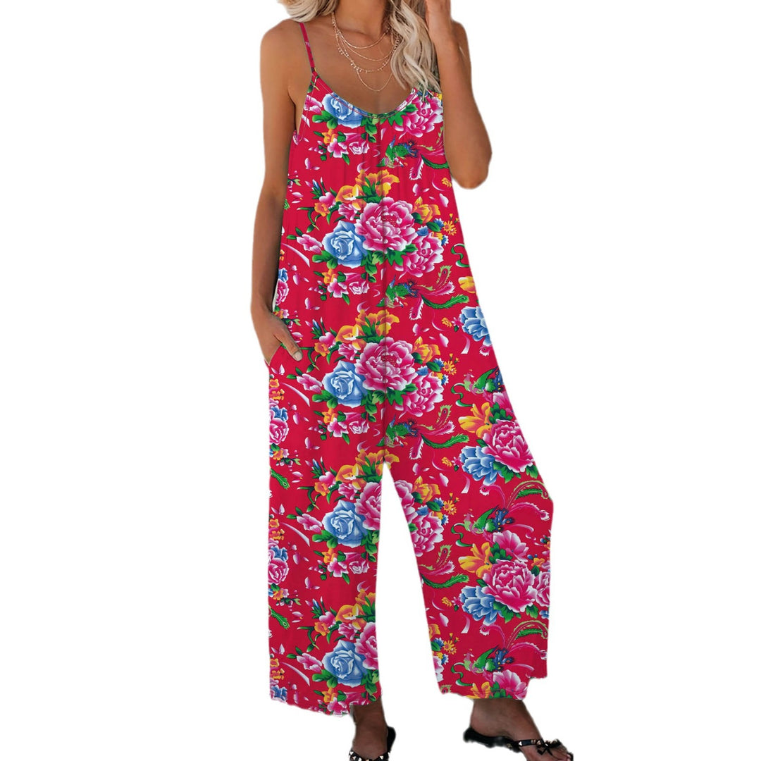 Dame Luftig Jumpsuit med floralsk mønster og afslappet snit Stilla
