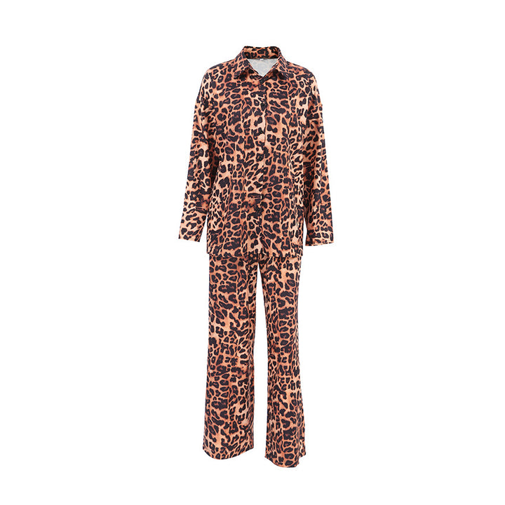 Dame Utility-Loungewear-sæt i leopardmønster Stilla