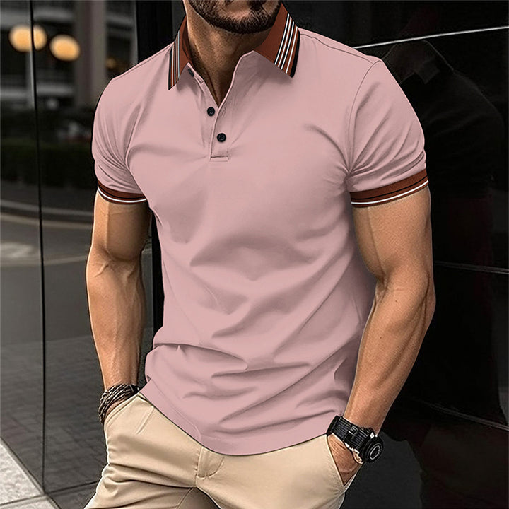 Herrer Polo shirt med moderne krave design Stilla