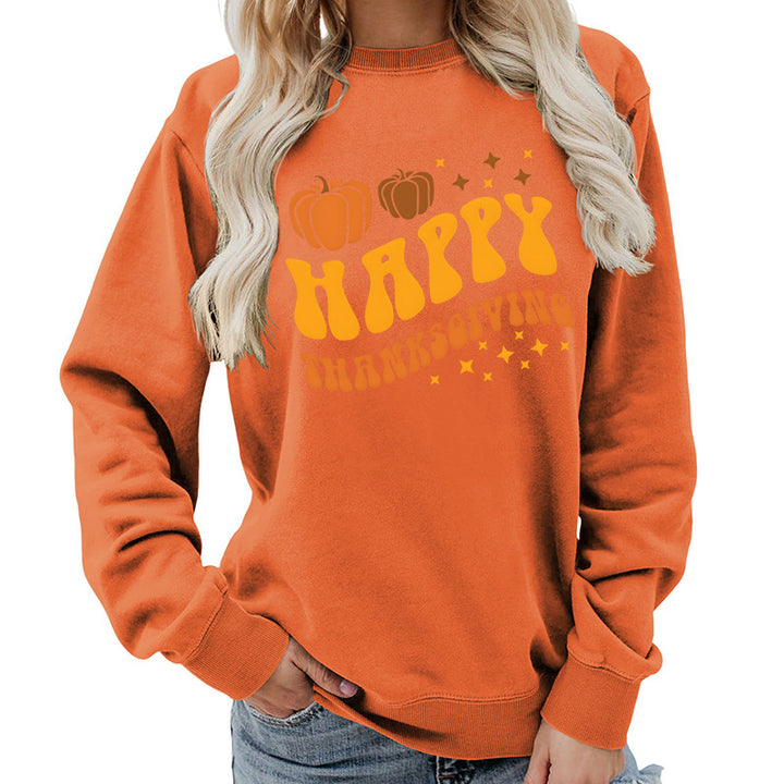Dame sweater med festligt græskar motiv og behagelig pasform Stilla