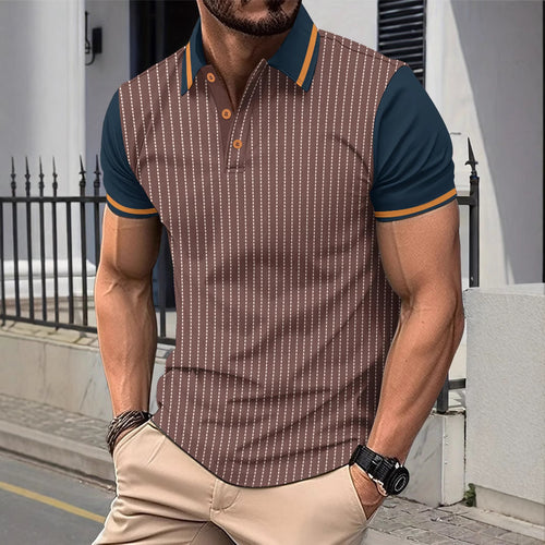 Herrer Sportligt Polo T-shirt Stilla