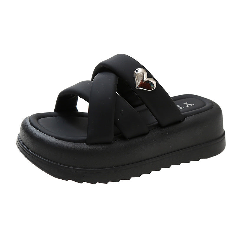 Dame Komfortable Sandaler med krydset remdesign og skridsikker sål Stilla
