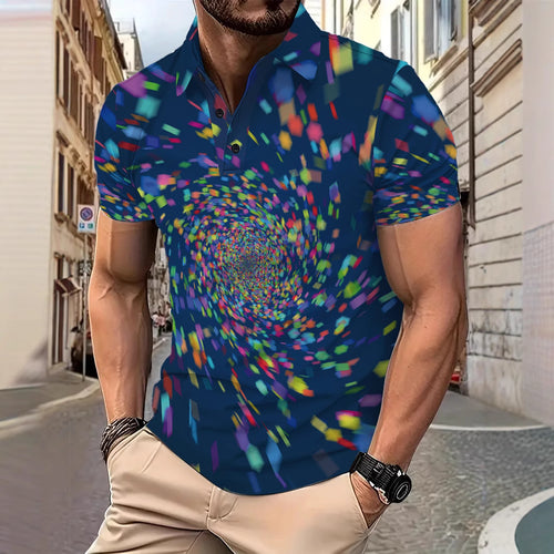Herre poloshirt med moderne spiralformet design og åndbare egenskaber Stilla