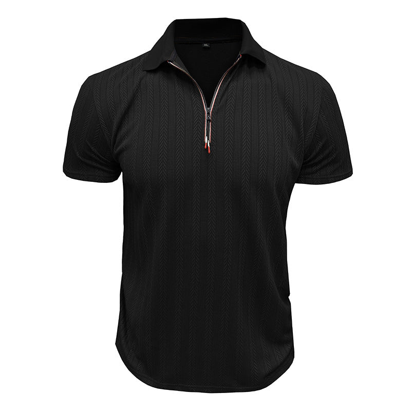 Herrer Kortærmet Poloshirt med høj Krave Stilla