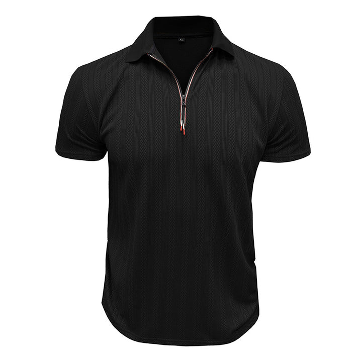 Herrer Kortærmet Poloshirt med høj Krave Stilla