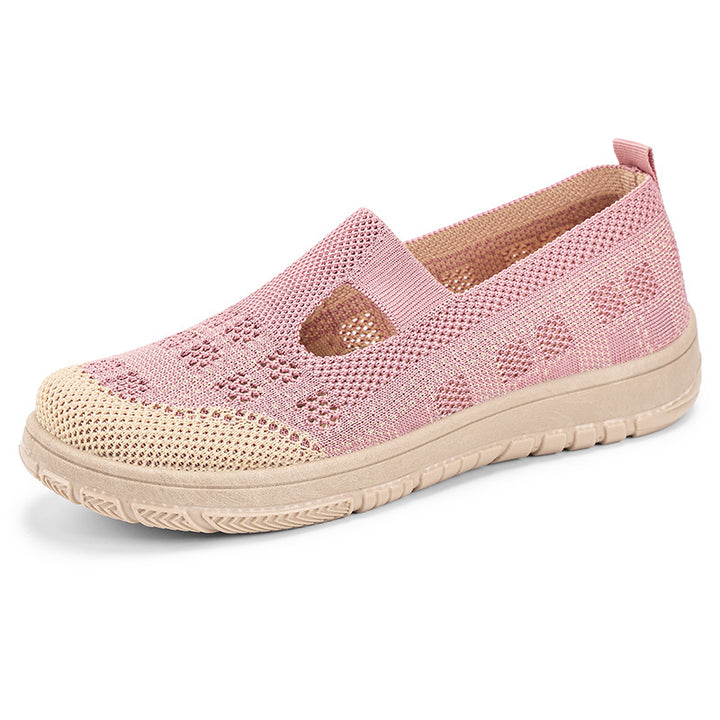 Femme Stilfulde Slip-On Gå-sko med åndbart Mesh-design Stilla
