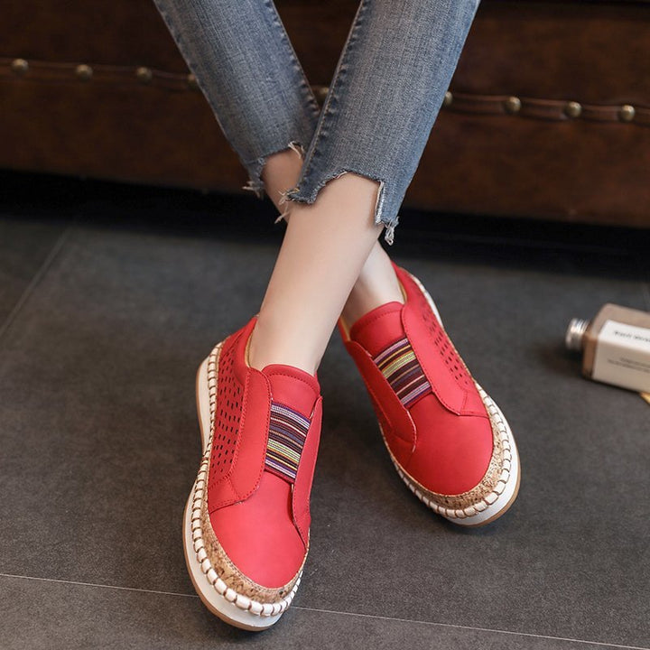 Dame Komfortable Slip-on Sneakers med åndbar perforering Stilla