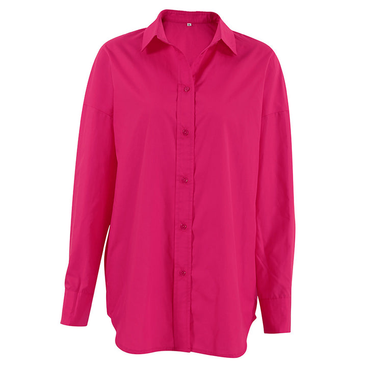 Dame Oversized Skjorte med moderne snit og fint materiale Stilla