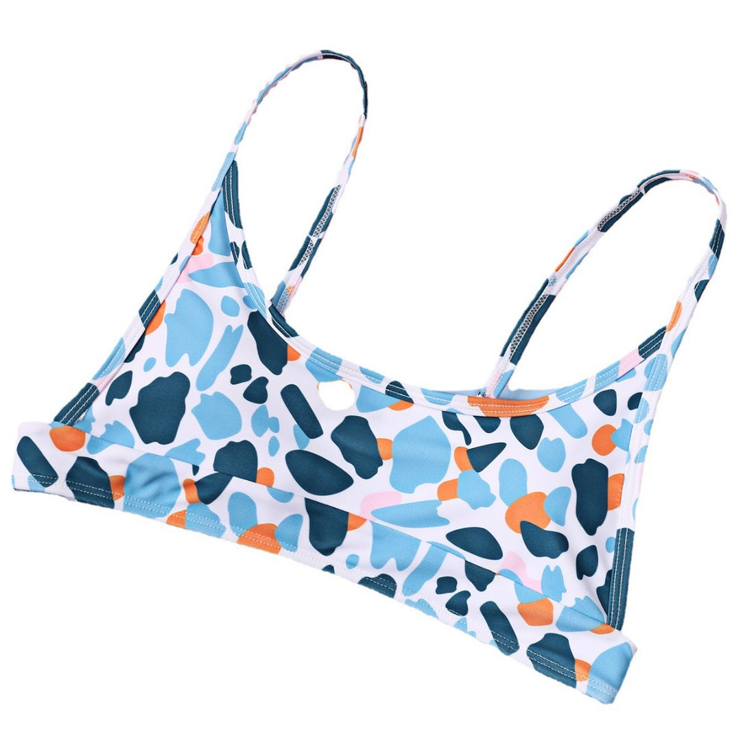 Dame Sportbralette med farverigt design og bred strop Stilla
