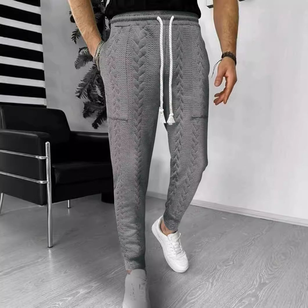 Herre afslappet fritidshose med struktureret design og praktiske lommer Stilla