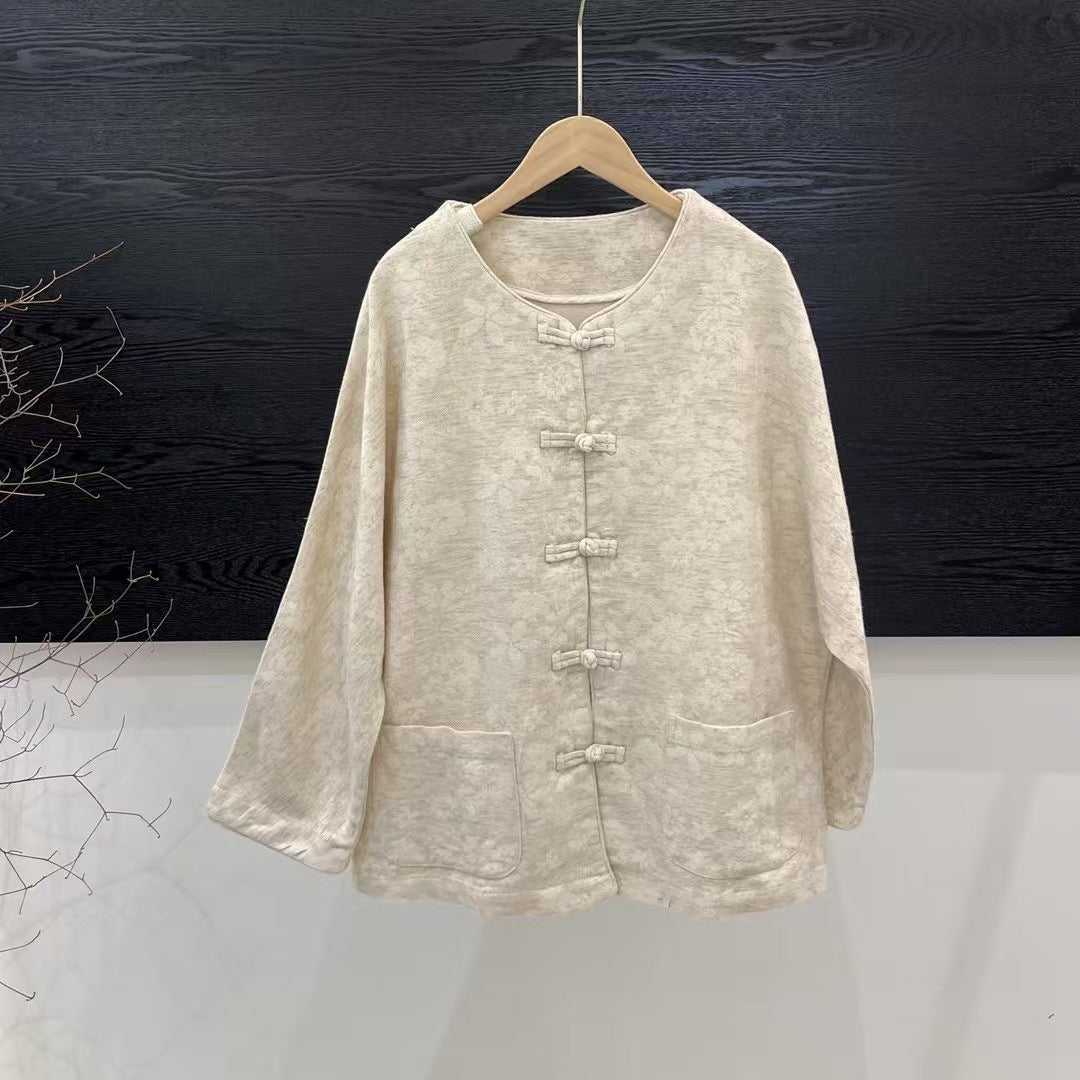 Damer Relaxed Fit Knappeliste Cardigan med dekorative lukninger Stilla