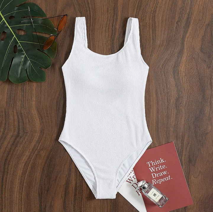 Dame High-Cut Rib Én-delet Badedragt Stilla