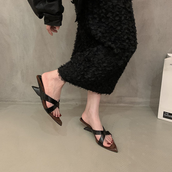 Dame Chic Spids-Tå Sandaler med Krydsremme Stilla