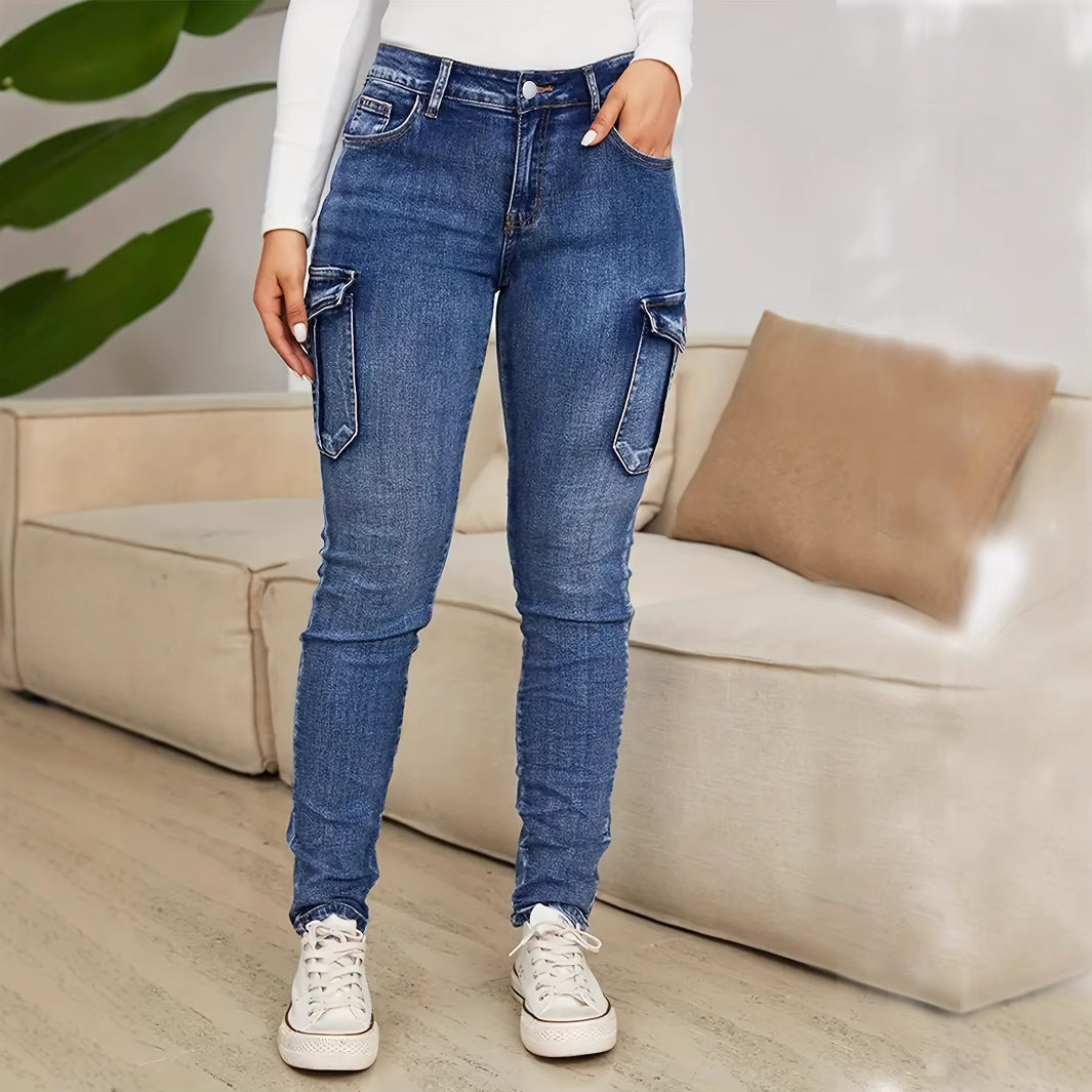 Dame cargo jeans i moderne snit Stilla