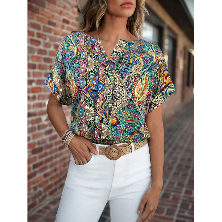Femme Vibrant Trykt Bluse Stilla