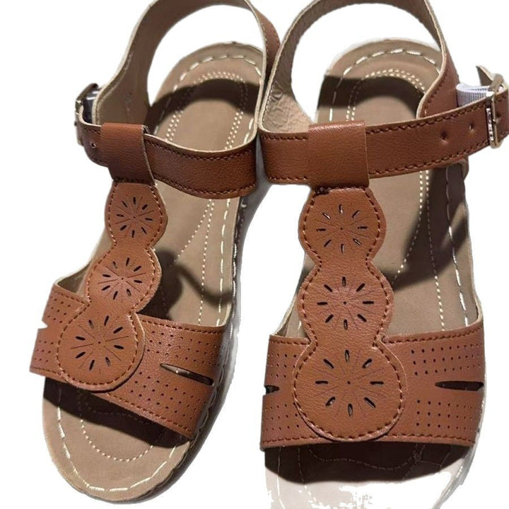 Damer sommerlige komfort-sandaler med elegant blomster-design og anatomisk fodseng Stilla