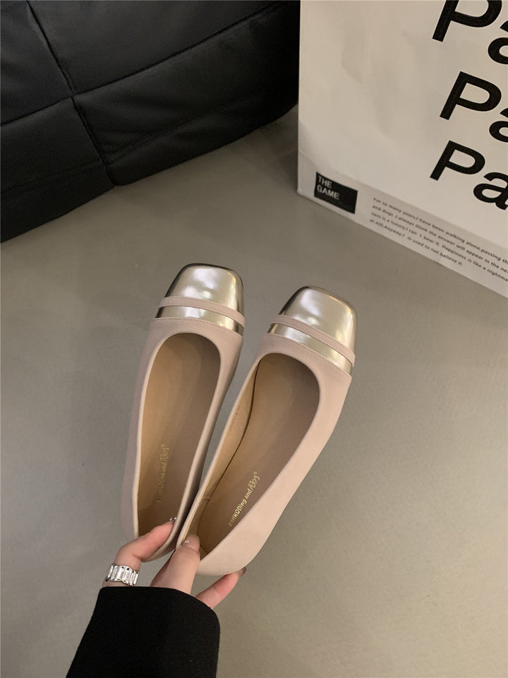 Damer Elegante Bløde Sædafleksible Ballerinas med Metallic Accent Stilla