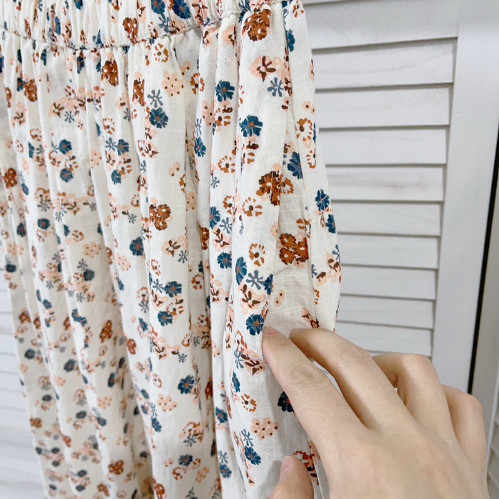 Femme Floral Maxi-Nederdel med elastisk talje Stilla