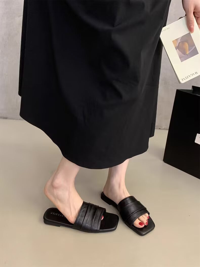 Femme Slide Sandaler med struktureret rem Stilla