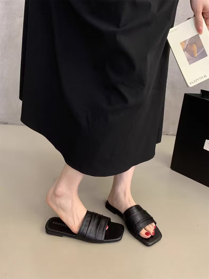 Femme Slide Sandaler med struktureret rem Stilla