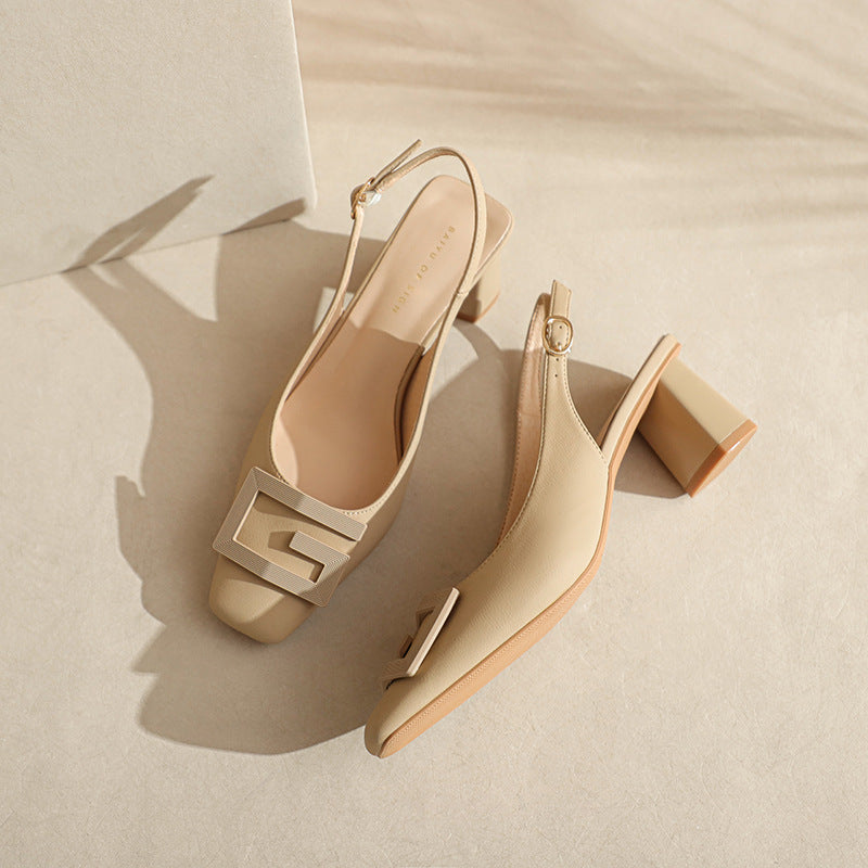 Kvinder Slingback Blokhælsko med elegant spænde-detalje Stilla