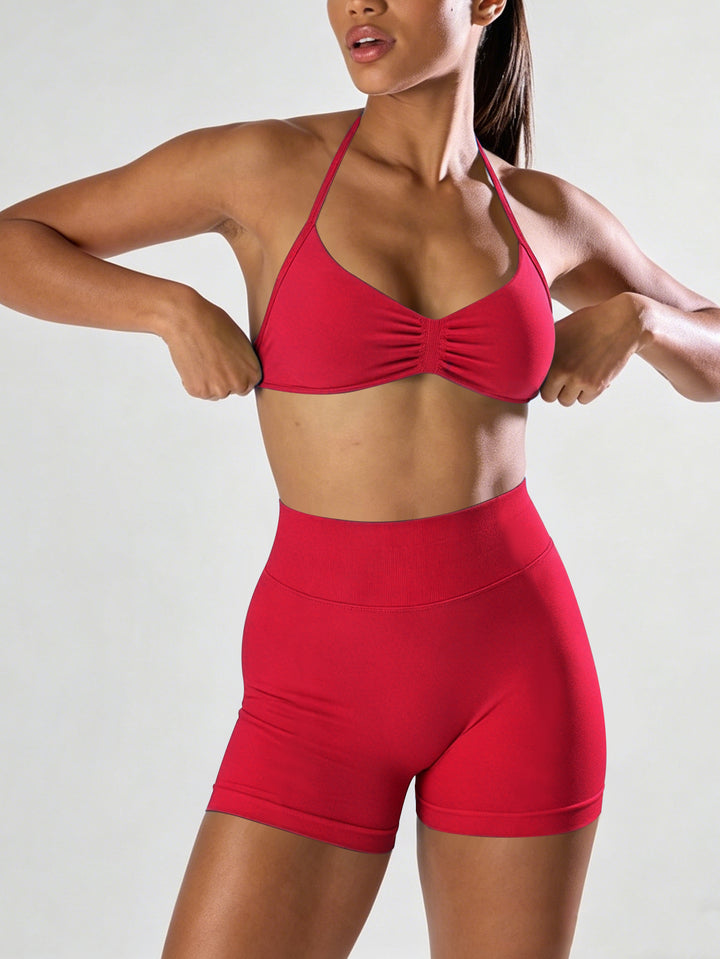 Dame Sporty bikini sæt med højelastisk materiale og justerbare stropper Skovae