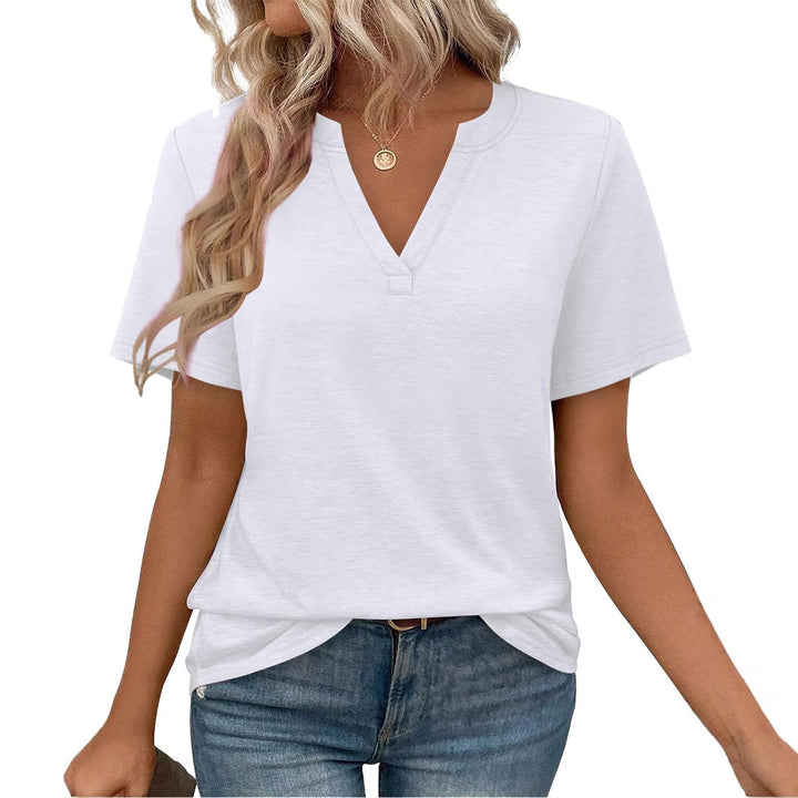Kvinder V-Udskæring Fritids T-Shirt Stilla