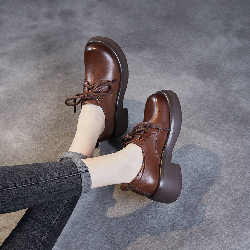 Kvinder Chic Snøring Blokhæle Oxfords Stilla
