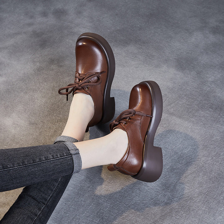 Kvinder Chic Snøring Blokhæle Oxfords Stilla