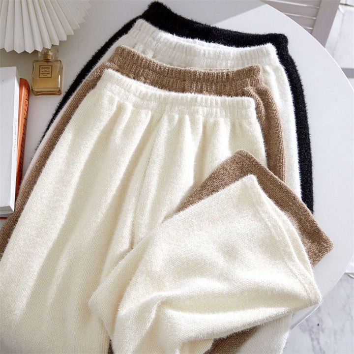 Dame Bløde Fleece Bukser med Elastisk Talje Skovae