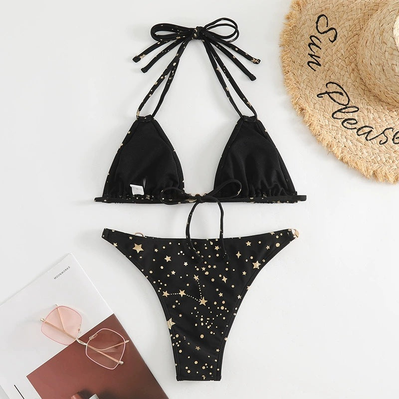 Kvinder Starry Triangle Bikini Sæt Stilla