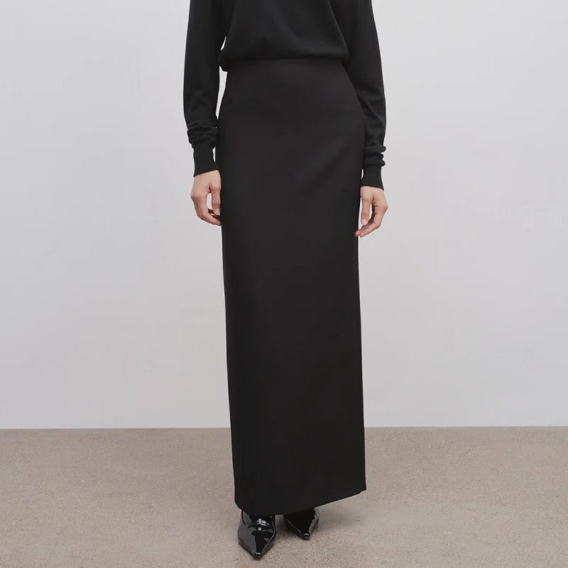 Dame elegant maxi kjole med smalle, flydende snit Stilla