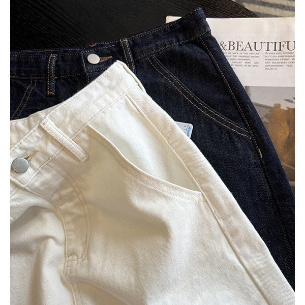 Femme Klassisk A-linje Denim Nederdel Stilla