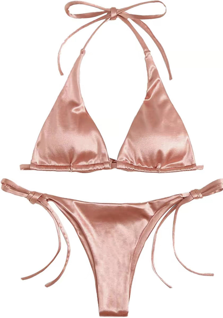 Dame Triangel-Bikini-sæt med justerbare stropper og elegant højt snit Stilla