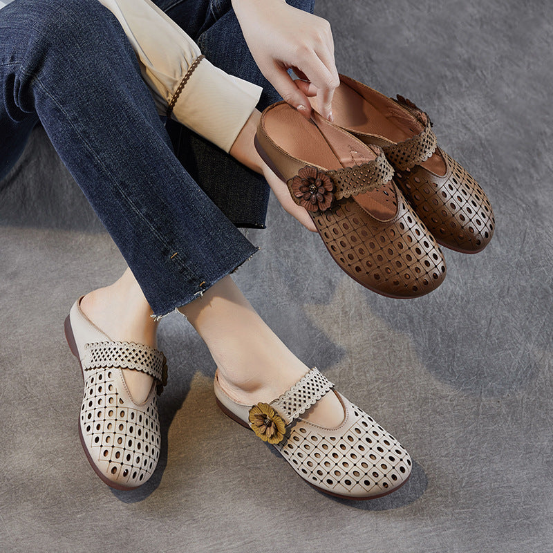 Dame blomsterdekoration komfort slip-on clogs Stilla