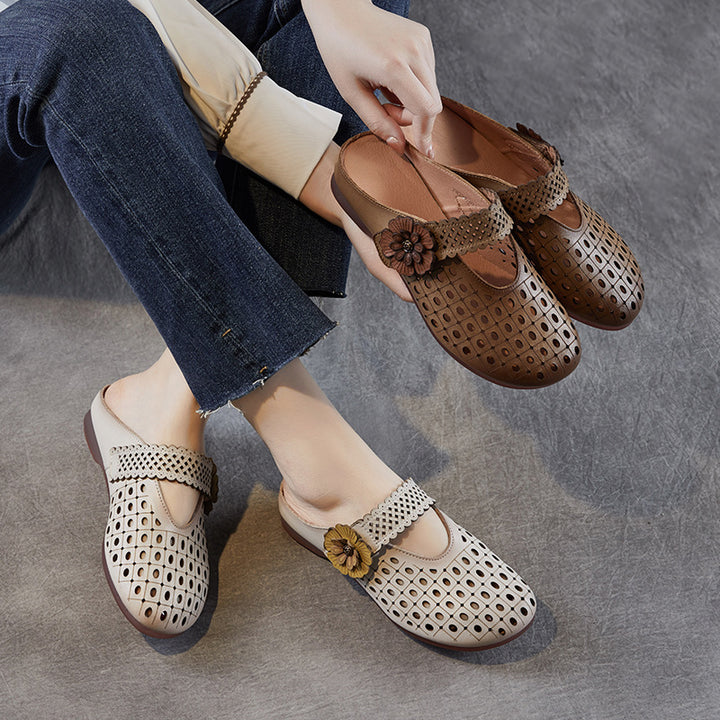 Dame blomsterdekoration komfort slip-on clogs Stilla