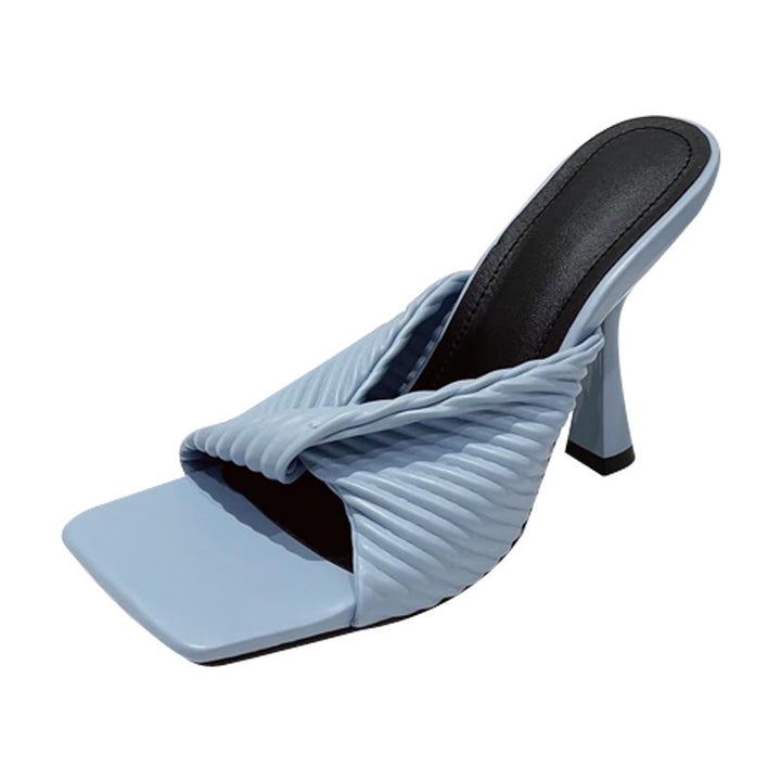 Dame Raffinerede Mules med Knytte-design Stilla