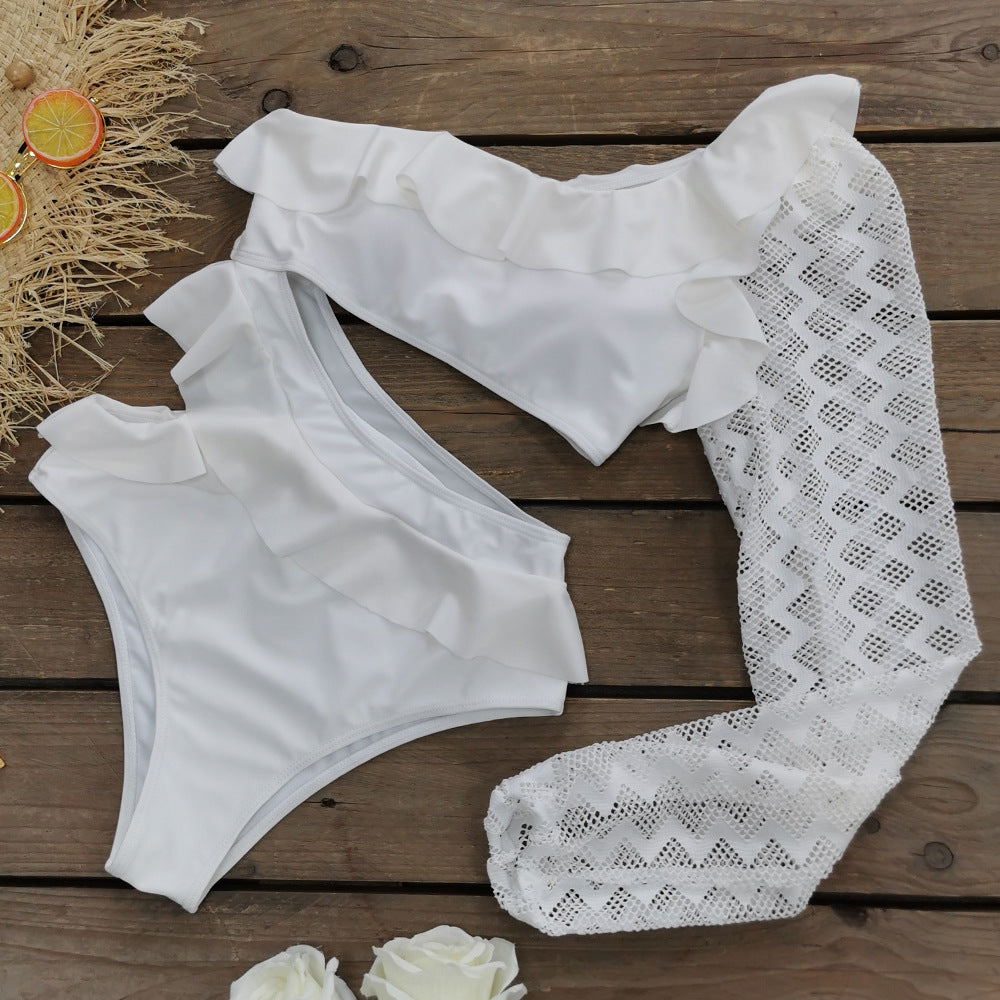 Dame Bikini-sæt med raffineret flæse design og elegant gennemsigtighed Stilla