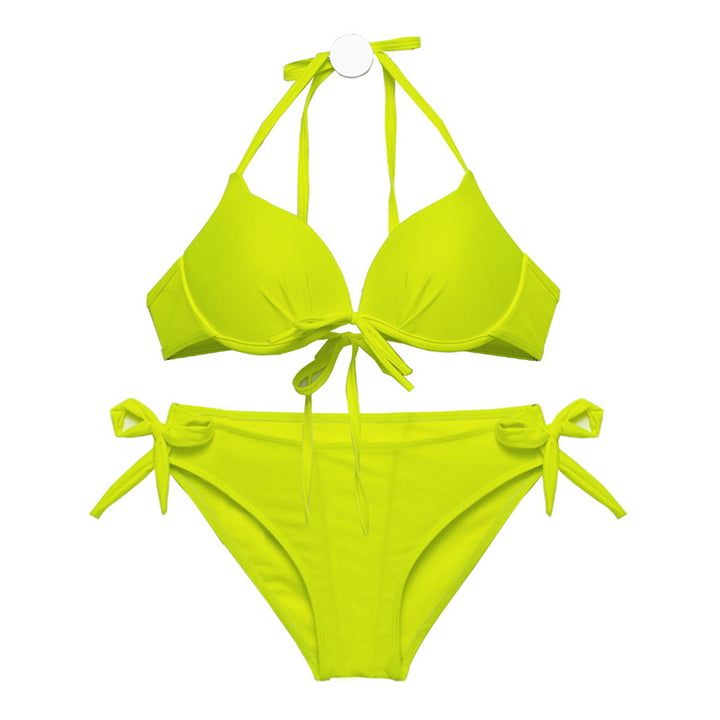 Dame Justerbar Trekant-Bikini-Sæt med Bundbånd Stilla