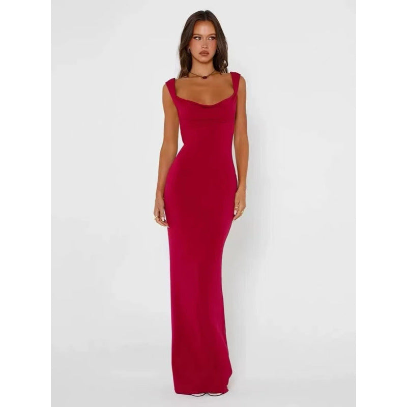 Dame Sleek Bodycon Maxi Kjole Stilla