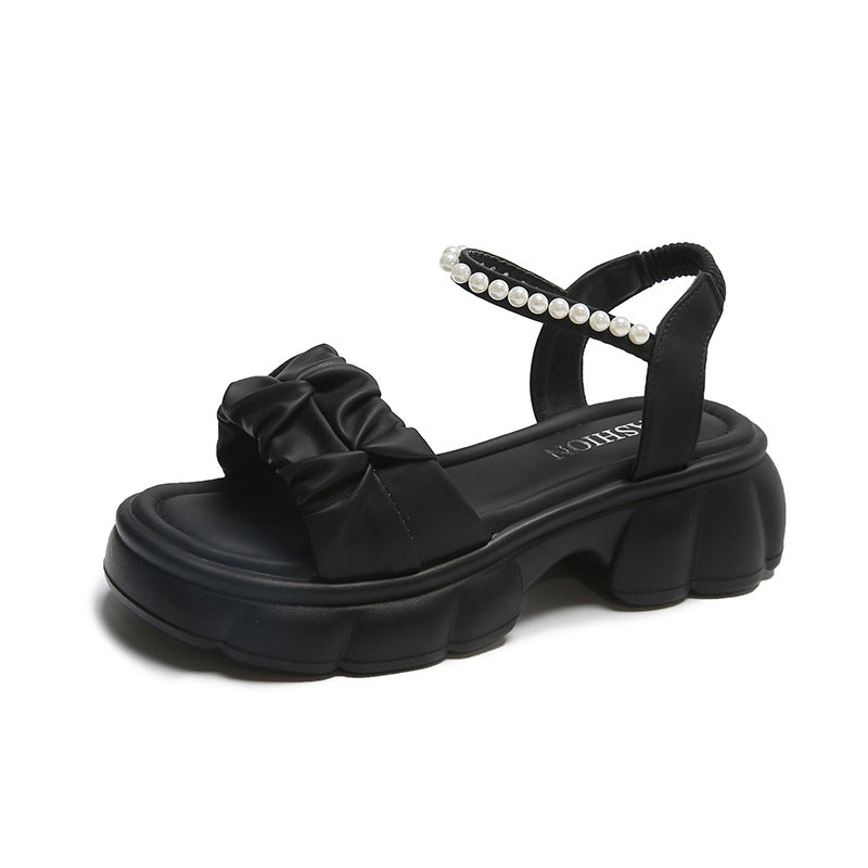 Femme Stilfulde Chunky-Hælhæle Slide Sandaler med Sløjfe Akcent Stilla