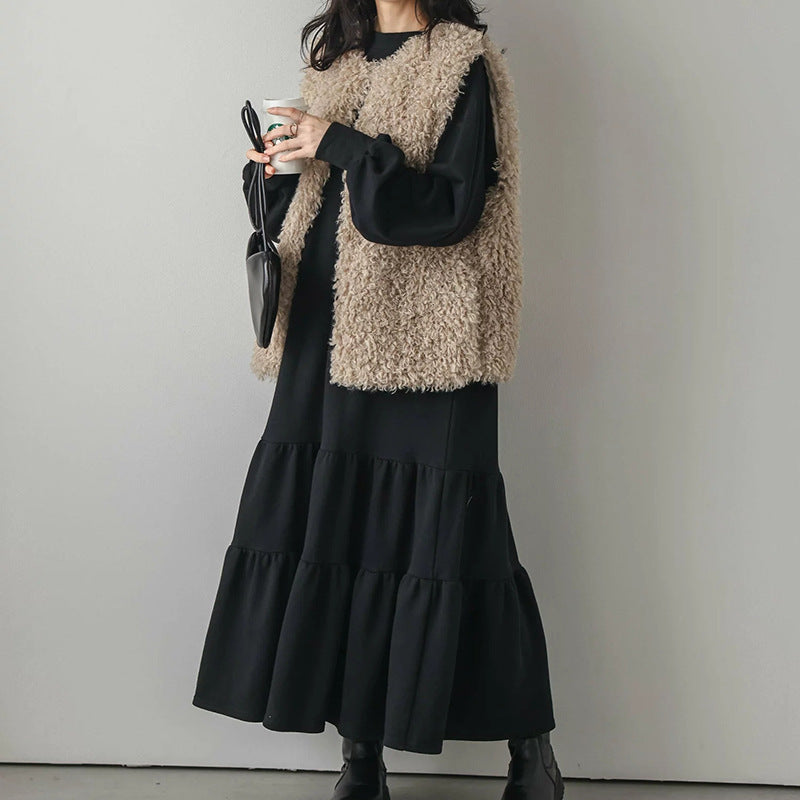 Femme Cozy Gestufter Sweatshirtkjole Stilla