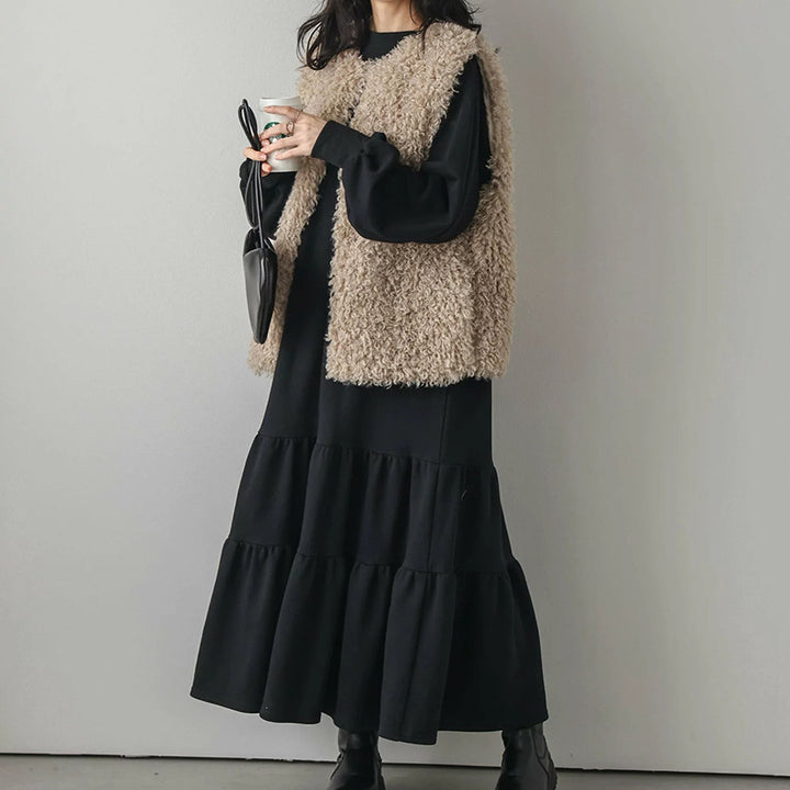 Femme Cozy Gestufter Sweatshirtkjole Stilla