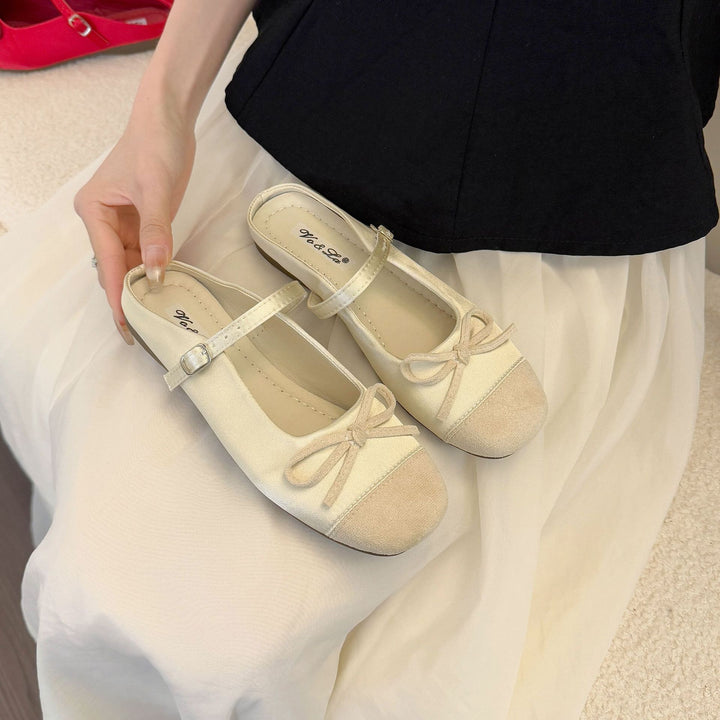 Femme Elegante Slingback Ballerinaer med Sløjfeakcent Stilla