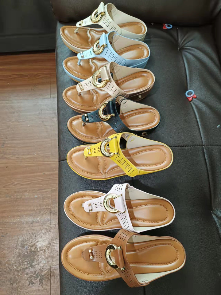 Dame Komfortable Wedge-sandaler med moderigtig rem og komfort fodseng Stilla