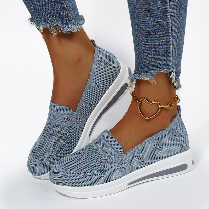 Dame mode Slip-On Sneakers med åndbart mesh-overmateriale og skridsikker sål Stilla